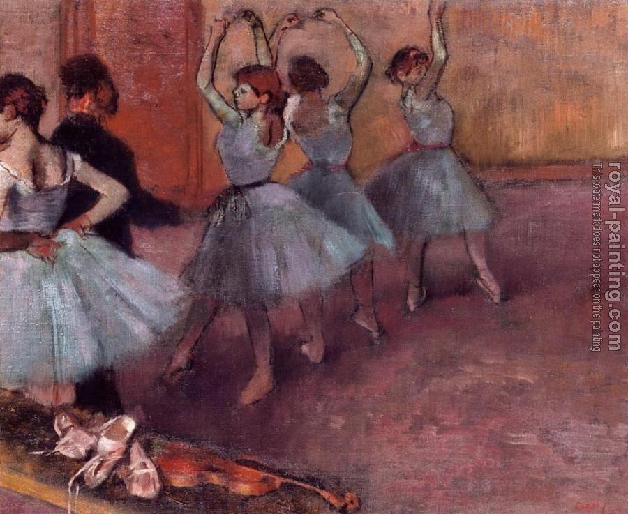Edgar Degas : Dancers in Light Blue